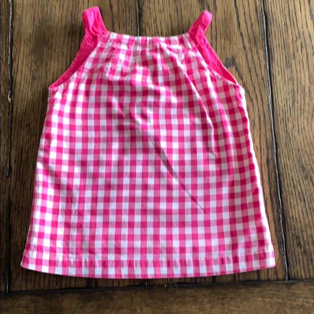 Girls sleeveless gingham top